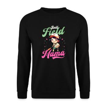 Baseball Maman Terrain De Balle Maman - Sweat-shirt Unisexe - noir - Devant - Alina (178cm) & Michal (187cm)