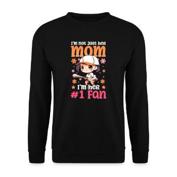 Maman de baseball, pas seulement sa mère, fan numéro un - Sweat-shirt Unisexe - noir - Devant - Alina (178cm) & Michal (187cm)