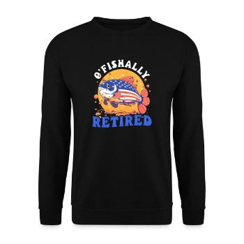 Fischer O'Fishally im Ruhestand - Unisex Pullover - Schwarz - Vorne - Alina (178cm) & Michal (187cm)