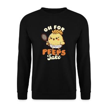 Pâques de tennis pour l’amour de Peeps - Sweat-shirt Unisexe - noir - Devant - Alina (178cm) & Michal (187cm)