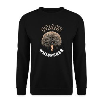 Psychologist Brain Whisperer - Unisex Sweatshirt - black - Front - Alina (178cm) & Michal (187cm)