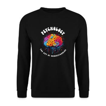Psychologue L’art de comprendre - Sweat-shirt Unisexe - noir - Devant - Alina (178cm) & Michal (187cm)
