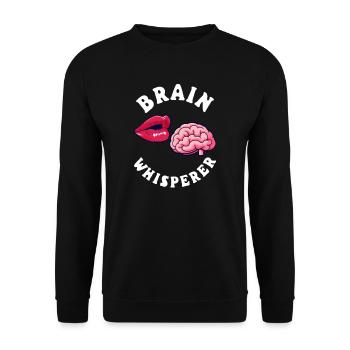 Psychologist Brain Whisperer - Unisex Sweatshirt - black - Front - Alina (178cm) & Michal (187cm)