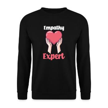 Psychologist Empathy Expert - Unisex Sweatshirt - black - Front - Alina (178cm) & Michal (187cm)