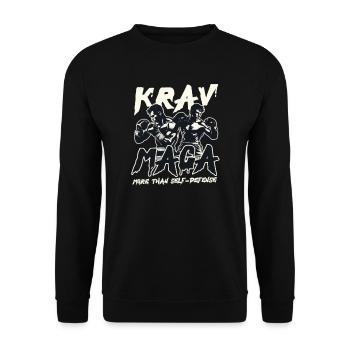 Krav Maga More Than Self-Defense - Unisex Sweatshirt - black - Front - Alina (178cm) & Michal (187cm)