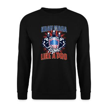 Krav Maga Combattez comme un pro - Sweat-shirt Unisexe - noir - Devant - Alina (178cm) & Michal (187cm)