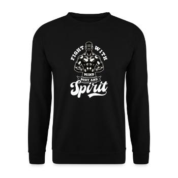 Combat de Krav Maga avec l’, le corps et l’ - Sweat-shirt Unisexe - noir - Devant - Alina (178cm) & Michal (187cm)
