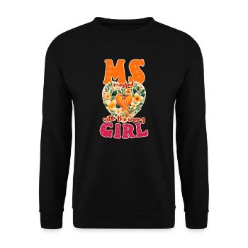 MS Awareness Messed With Wrong Girl Ribbon - Unisex Sweatshirt - black - Front - Alina (178cm) & Michal (187cm)