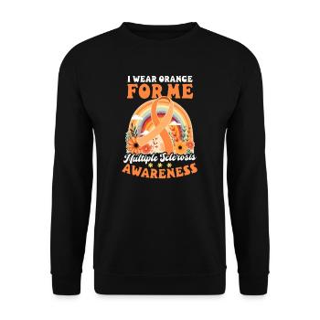 MS Awareness Wear Orange For Me Sarcastic - Unisex Sweatshirt - black - Front - Alina (178cm) & Michal (187cm)
