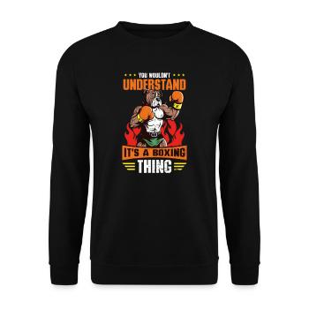 Boxe Un truc de boxe - Sweat-shirt Unisexe - noir - Devant - Alina (178cm) & Michal (187cm)