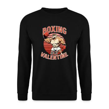 Boxing Boxing Is My Valentine - Unisex Sweatshirt - black - Front - Alina (178cm) & Michal (187cm)