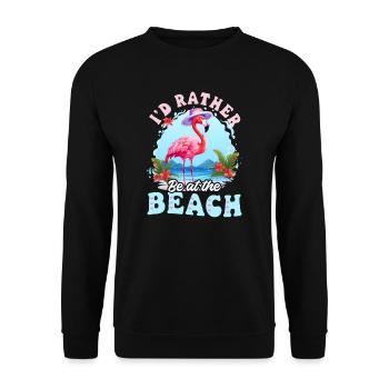 Summer Vacation Rather Be On Beach - Unisex Sweatshirt - black - Front - Alina (178cm) & Michal (187cm)
