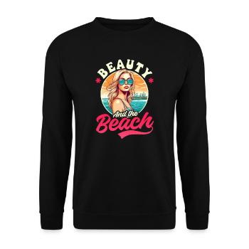 Summer Vacation Beauty And Beach - Unisex Sweatshirt - black - Front - Alina (178cm) & Michal (187cm)