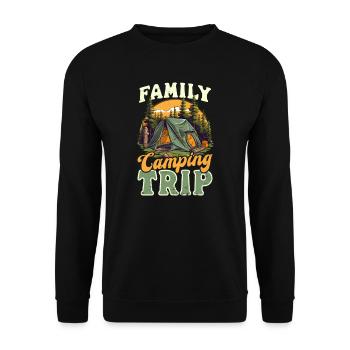 Summer Vacation Family Camping Trip - Unisex Sweatshirt - black - Front - Alina (178cm) & Michal (187cm)