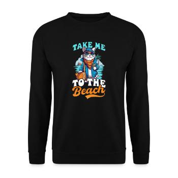 Summer Vacation Take Me To The Beach - Unisex Sweatshirt - black - Front - Alina (178cm) & Michal (187cm)