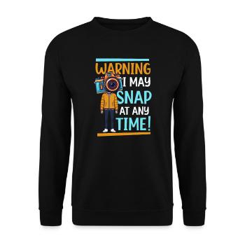 Photography May Snap At Any Time - Unisex Sweatshirt - black - Front - Alina (178cm) & Michal (187cm)
