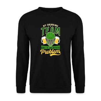L’équipe de crosse de la Saint-Patrick a un problème de crosse - Sweat-shirt Unisexe - noir - Devant - Alina (178cm) & Michal (187cm)