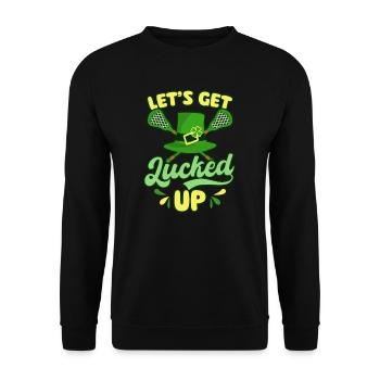 Crosse Fête de la Saint-Patrick Ayez de la chance - Sweat-shirt Unisexe - noir - Devant - Alina (178cm) & Michal (187cm)