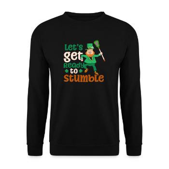 Lacrosse St. Patricks Day bereit zum Stolpern - Unisex Pullover - Schwarz - Vorne - Alina (178cm) & Michal (187cm)