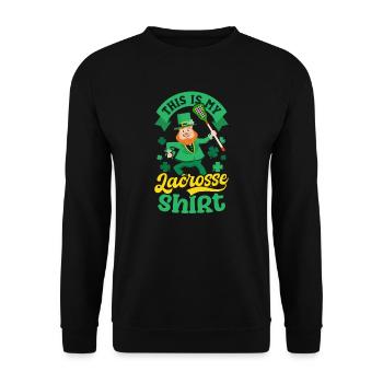Crosse Saint-Patrick ma tenue de crosse porte-bonheur - Sweat-shirt Unisexe - noir - Devant - Alina (178cm) & Michal (187cm)