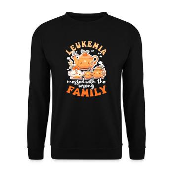La sensibilisation à la leucémie a perturbé la mauvaise famille - Sweat-shirt Unisexe - noir - Devant - Alina (178cm) & Michal (187cm)
