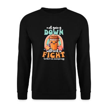 Leukämie-Bewusstsein geht nicht kampflos unter - Unisex Pullover - Schwarz - Vorne - Alina (178cm) & Michal (187cm)