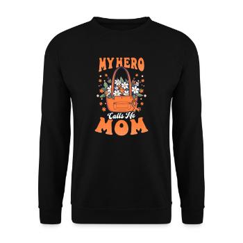 Le héros de la sensibilisation à la leucémie m’appelle maman - Sweat-shirt Unisexe - noir - Devant - Alina (178cm) & Michal (187cm)