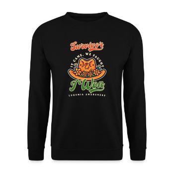 Leukämie-Bewusstseins-Überlebender kam Faught Won - Unisex Pullover - Schwarz - Vorne - Alina (178cm) & Michal (187cm)
