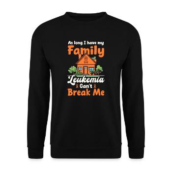 Das Bewusstsein für Leukämie in der Familie kann mich nicht brechen - Unisex Pullover - Schwarz - Vorne - Alina (178cm) & Michal (187cm)