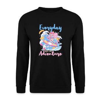 Kite Surfing Is An Adventure - Unisex Sweatshirt - black - Front - Alina (178cm) & Michal (187cm)