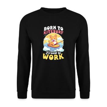Kite Surfing Born To Kite Surf Forces Work - Unisex Sweatshirt - black - Front - Alina (178cm) & Michal (187cm)