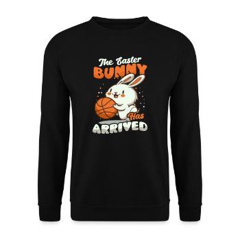 Basketball Osterhase ist da - Unisex Pullover - Schwarz - Vorne - Alina (178cm) & Michal (187cm)
