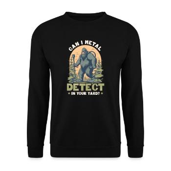 Metal Detecting Can I Detect In Yard - Unisex Sweatshirt - black - Front - Alina (178cm) & Michal (187cm)