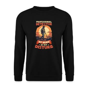 Metal Detecting Professional Detector At Work - Unisex Sweatshirt - black - Front - Alina (178cm) & Michal (187cm)
