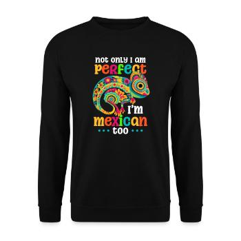 L’amoureux du Mexique n’est pas seulement parfait mexicain aussi - Sweat-shirt Unisexe - noir - Devant - Alina (178cm) & Michal (187cm)