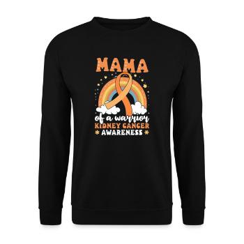 Sensibilisation au cancer du rein Mama Of Warrior - Sweat-shirt Unisexe - noir - Devant - Alina (178cm) & Michal (187cm)