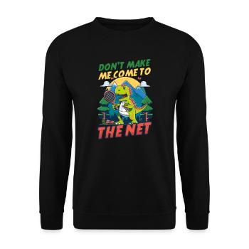 Tennis Player Don't Make Come To Net - Unisex Sweatshirt - black - Front - Alina (178cm) & Michal (187cm)