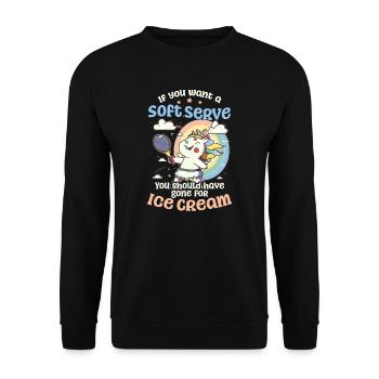 Tennis Player Cute Unicorn Tennis - Unisex Sweatshirt - black - Front - Alina (178cm) & Michal (187cm)