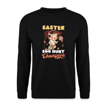 Champion de la chasse aux œufs de Pâques de volley-ball - Sweat-shirt Unisexe - noir - Devant - Alina (178cm) & Michal (187cm)