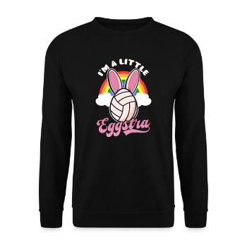 Volleyball Easter Little Eggstra Volleyball Ears - Unisex Sweatshirt - black - Front - Alina (178cm) & Michal (187cm)