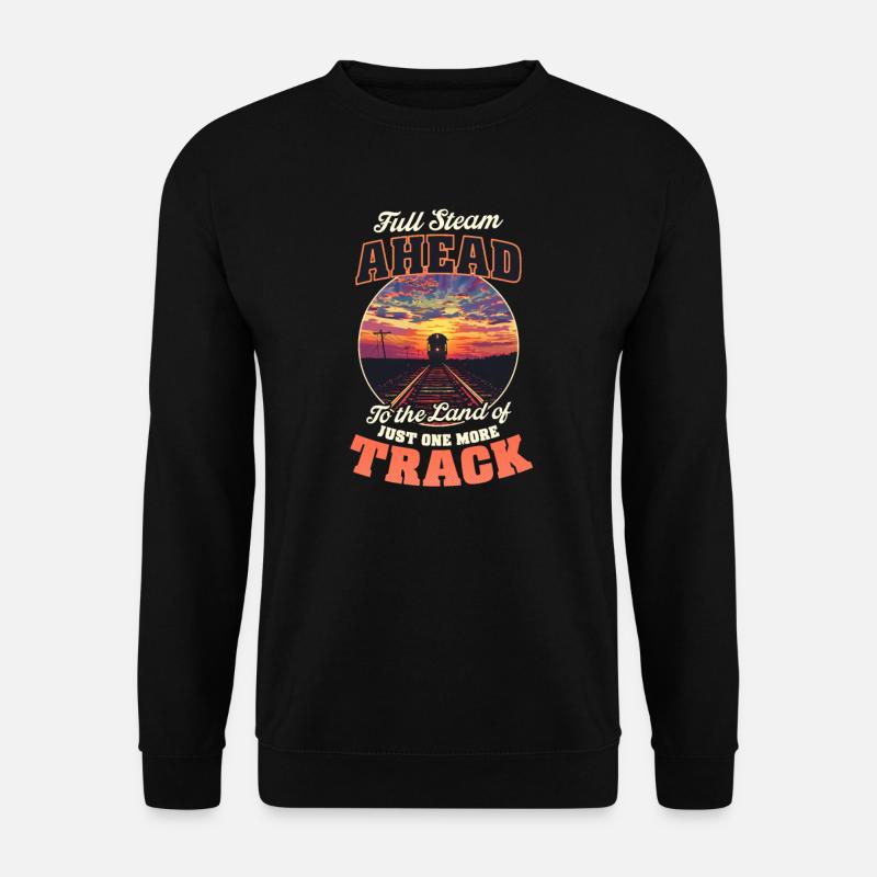 Modelleisenbahn mit Volldampf voraus - Unisex Pullover - Schwarz