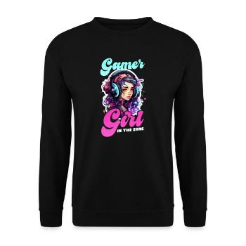 Je suis une fille de jeu vidéo dans la zone - Sweat-shirt Unisexe - noir - Devant - Alina (178cm) & Michal (187cm)
