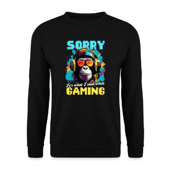 Je suis un joueur vidéo désolé ce qui a dit pendant le jeu - Sweat-shirt Unisexe - noir - Devant - Alina (178cm) & Michal (187cm)