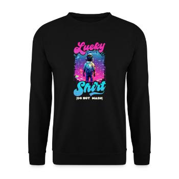 Im A Video Gamer Lucky Gaming Outfit - Unisex Sweatshirt - black - Front - Alina (178cm) & Michal (187cm)
