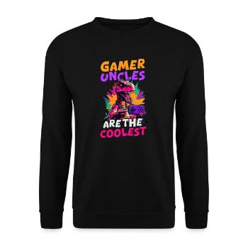 Im A Video Gamer Gamer Uncles Are The Coolest - Unisex Sweatshirt - black - Front - Alina (178cm) & Michal (187cm)