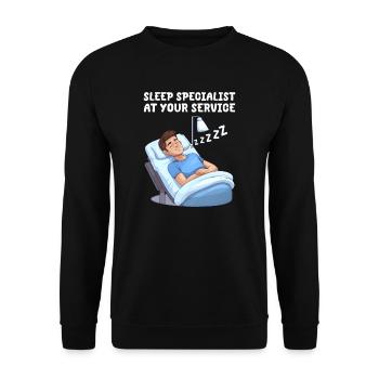Anesthesia Nurse Sleep Specialist At Your Service - Unisex Sweatshirt - black - Front - Alina (178cm) & Michal (187cm)