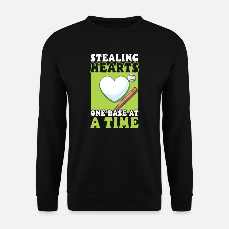 Baseball-Coach stiehlt mit Zeit Herzen - Unisex Pullover - Schwarz