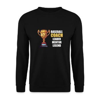 Baseball Coach Leader Mentor Legend - Unisex Sweatshirt - black - Front - Alina (178cm) & Michal (187cm)