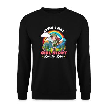 Pfadfinder Pfadfinderführer Leben - Unisex Pullover - Schwarz - Vorne - Alina (178cm) & Michal (187cm)