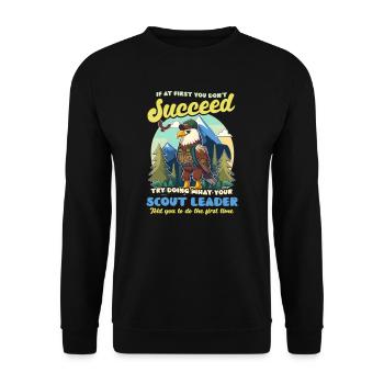 Pfadfinder sind nicht erfolgreich: Tun Sie, was der Leiter gesagt hat - Unisex Pullover - Schwarz - Vorne - Alina (178cm) & Michal (187cm)